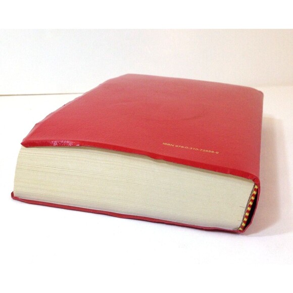 NIV Gift and Award Bible Leather Look Red Gold Letters 2011 - Picture 5 of 7